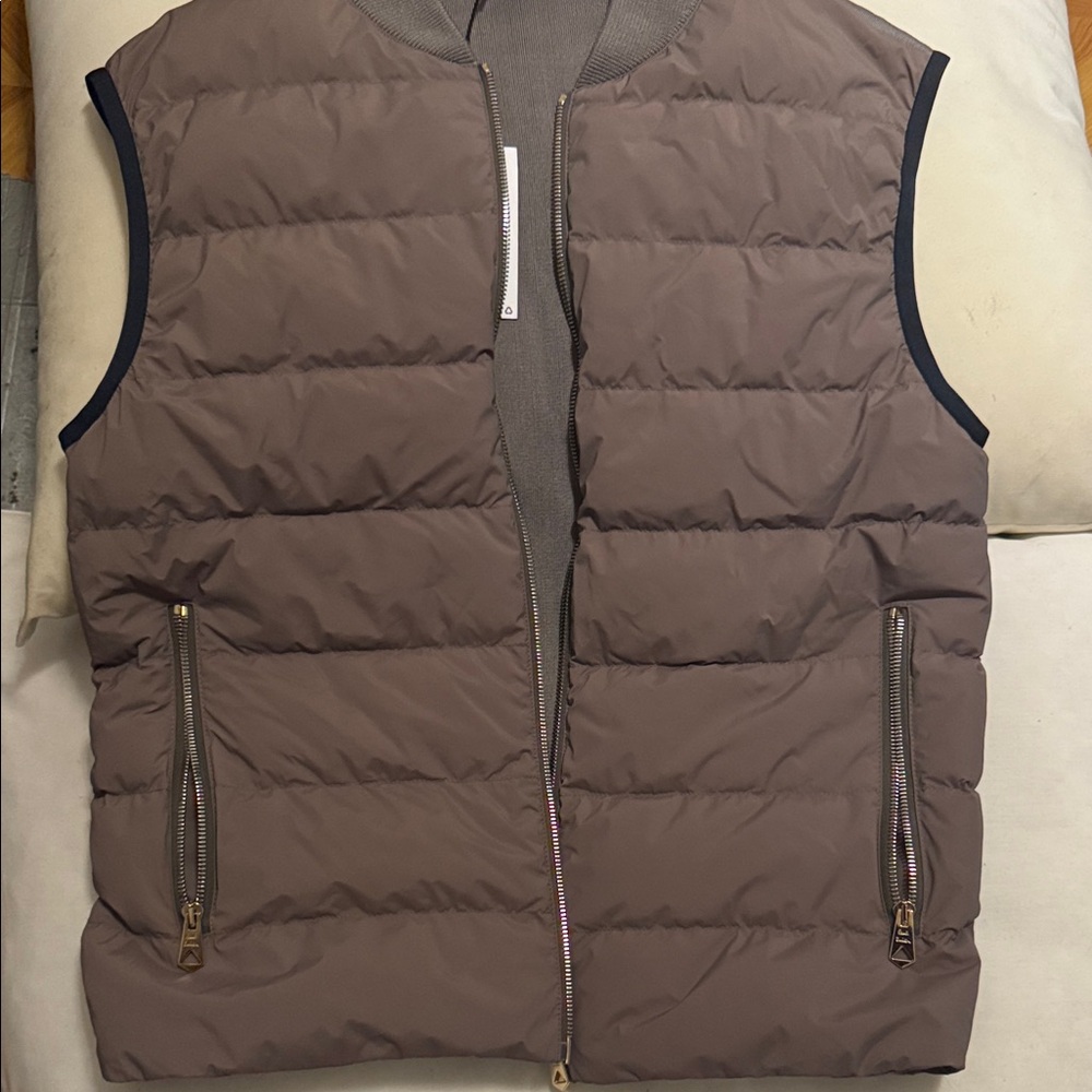 Paul Smith Taupe Quilted Vest